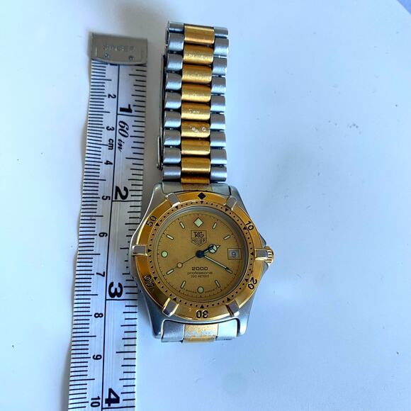 Tag Heuer 2000 Series Two-Tone Men’s Quartz Watch – 36.9mm – 7” Bracelet - Picture 9 of 14